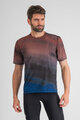 SPORTFUL Cycling short sleeve t-shirt - FLOW GIARA - brown/blue