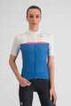 SPORTFUL Cycling short sleeve jersey - PISTA - white/blue