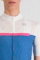 SPORTFUL Cycling short sleeve jersey - PISTA - white/blue