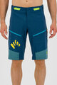 Cycling shorts without bib - RAPID BAGGY - blue/green