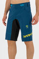 KARPOS Cycling shorts without bib - BALLISTIC EVO - blue/green