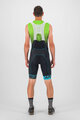 KARPOS Cycling bib shorts - VERVE EVO - black/turquoise