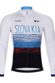 BONAVELO Cycling winter long sleeve jersey - SLOVAKIA WINTER - white/multicolour