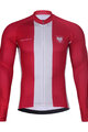 BONAVELO Cycling winter long sleeve jersey - POLAND WINTER - red/white