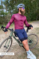 HOLOKOLO Cycling summer long sleeve jersey - VICTORIOUS GOLD ELITE - bordeaux