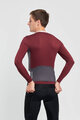 HOLOKOLO Cycling winter long sleeve jersey - SPECIAL - white/bordeaux