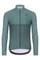 HOLOKOLO Cycling winter long sleeve jersey - STRIPES WINTER - light green