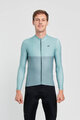 HOLOKOLO Cycling winter long sleeve jersey - STRIPES WINTER - light green