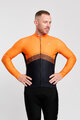 HOLOKOLO Cycling winter long sleeve jersey - ARROW II WINTER - orange/black