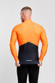 HOLOKOLO Cycling winter long sleeve jersey - ARROW II WINTER - orange/black