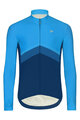 HOLOKOLO Cycling winter long sleeve jersey - ARROW II WINTER - blue