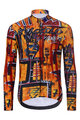 HOLOKOLO Cycling winter long sleeve jersey - WILDLY WINTER - yellow/multicolour