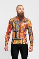 HOLOKOLO Cycling winter long sleeve jersey - WILDLY WINTER - yellow/multicolour