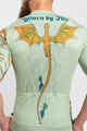 HOLOKOLO Cycling short sleeve jersey - DRAGON - light green