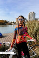 RIVANELLE BY HOLOKOLO Cycling winter long sleeve jersey - FREE WINTER - orange/multicolour