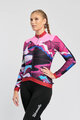 RIVANELLE BY HOLOKOLO Cycling winter long sleeve jersey - SUNSET WINTER - pink/multicolour