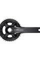 SHIMANO cranks with chainring - DEORE M6000 175mm 38/28 - black