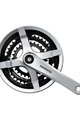 SHIMANO cranks with chainring - TOURNEY TY501 170mm 48/38/28 - silver