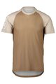 POC Cycling short sleeve jersey - MTB PURE TEE - brown/beige