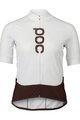 POC Cycling short sleeve jersey - ESSENTIAL ROAD  - white/brown