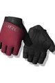 GIRO Cycling fingerless gloves - BRAVO II GEL OX - red