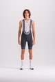 SANTINI Cycling bib shorts - KARMA DELTA - grey