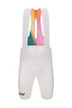 SANTINI Cycling bib shorts - UNICO EDGE - white