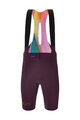 SANTINI Cycling bib shorts - UNICO EDGE - bordeaux