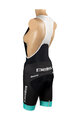 SANTINI Cycling bib shorts - OSAKA TONO LADY PELLS - black/turquoise