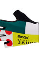 SANTINI Cycling fingerless gloves - TDF COMBO - white/red/yellow/green