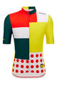 SANTINI Cycling short sleeve jersey - TDF FAN COMBO - white/red/yellow/green