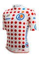 SANTINI Cycling short sleeve jersey - TDF FAN BEST CLIMBER - white/red