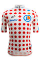 SANTINI Cycling short sleeve jersey - TDF FAN BEST CLIMBER - white/red