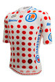 SANTINI Cycling short sleeve jersey - TDF BEST CLIMBER - white/red