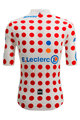 SANTINI Cycling short sleeve jersey - TDF BEST CLIMBER - white/red