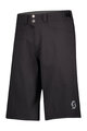 SCOTT Cycling shorts without bib - TRAIL FLOW W/PAD - black