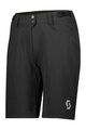 SCOTT Cycling shorts without bib - TRAIL FLOW W/PAD - black