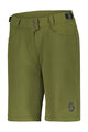 SCOTT Cycling shorts without bib - TRAIL FLOW W/PAD - green