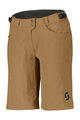 SCOTT Cycling shorts without bib - TRAIL FLOW W/PAD - brown