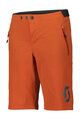 SCOTT Cycling shorts without bib - TRAIL 10 LS/FIT W/PAD JR - orange