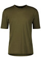 SCOTT Cycling short sleeve t-shirt - COMMUTER MERINO - brown