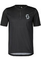 SCOTT Cycling short sleeve jersey - TRAIL VERTIC ZIP SS - black