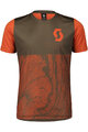 SCOTT Cycling short sleeve jersey - TRAIL VERTIC 10 SS JR - orange/brown