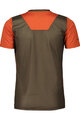 SCOTT Cycling short sleeve jersey - TRAIL VERTIC 10 SS JR - orange/brown