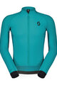 SCOTT Cycling winter long sleeve jersey - PRO WARM - turquoise