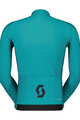 SCOTT Cycling winter long sleeve jersey - PRO WARM - turquoise