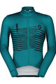 SCOTT Cycling winter long sleeve jersey - TEAM WARM GRAPHICS - turquoise