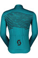 SCOTT Cycling winter long sleeve jersey - TEAM WARM GRAPHICS - turquoise