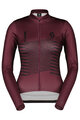 SCOTT Cycling winter long sleeve jersey - TEAM WARM GRAPHICS - bordeaux