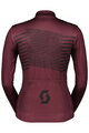 SCOTT Cycling winter long sleeve jersey - TEAM WARM GRAPHICS - bordeaux